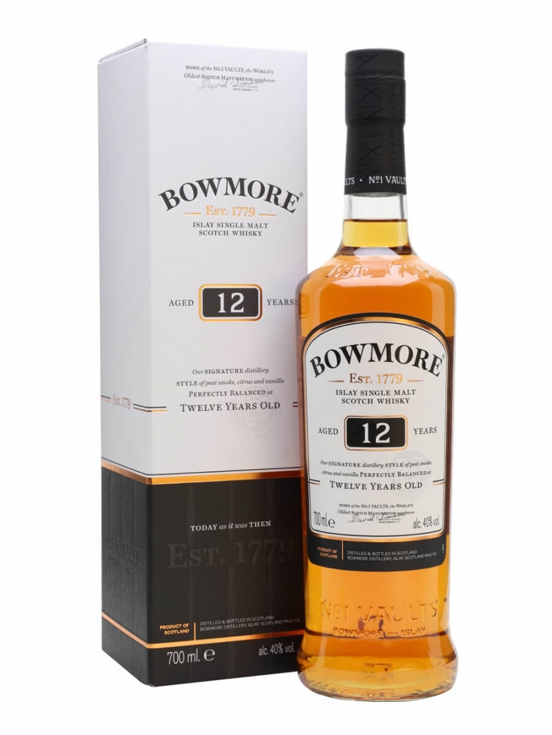 bowmore 12 year old scotch whiskey 70cl