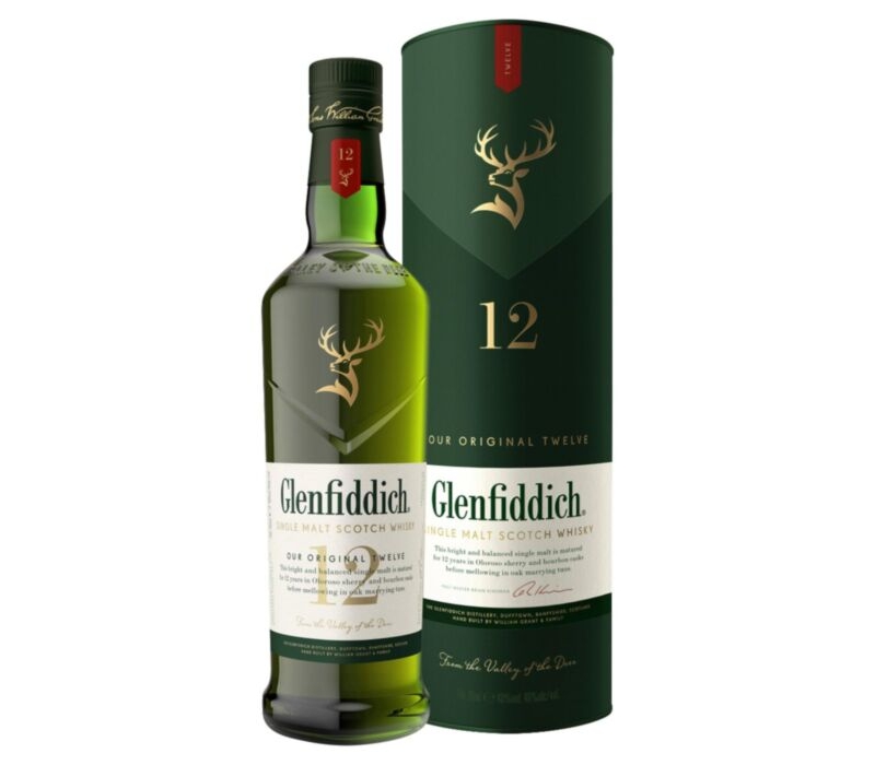 glenfiddich 12 year old single malt scotch whisky 70cl